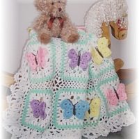 Butterfly Kisses Crochet Baby Afghan