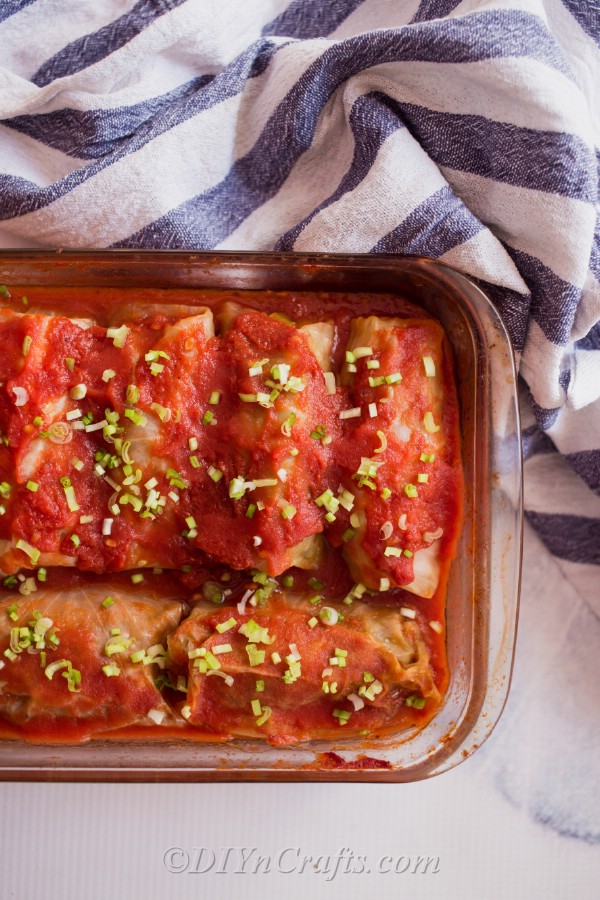 Cabbage rolls after baking
