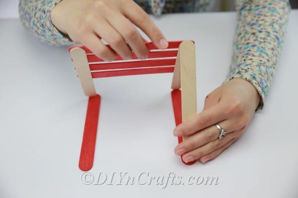 Creating a triangle shape with popsicle sticks