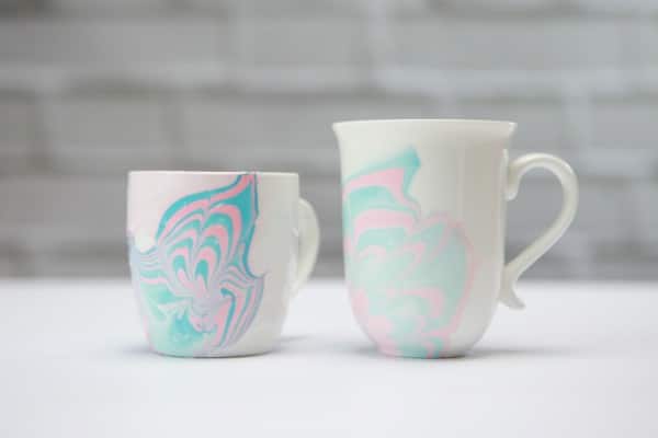 How To Make A Marbled Cup With Nail Polish