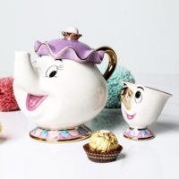 Set of Teapot and Mug Beauty and the Beast ,Cute Decorative Teapot and Cup Set,Teapot and Cup,Cartoon Kitchen Home Decor