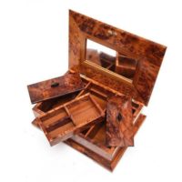 Stylish jewelry box wood
