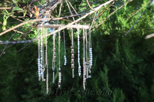 Your rustic wind chime is now complete.