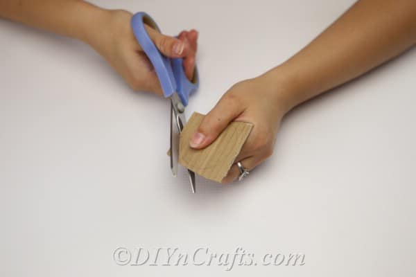Use a pair of scissors to cut out the circle of cardboard.