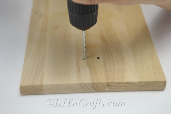 Drill holes for the screws.