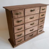 Wooden drawers box with 15 drawers