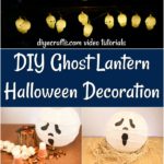 How to make a ghost themed paper lantern for Halloween