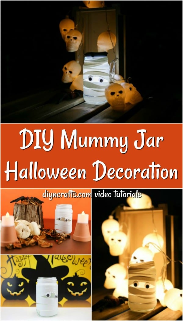 How to turn mason jar lights into mummy lanterns