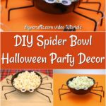 How to make a Halloween spider bowl for serving popcorn at your party