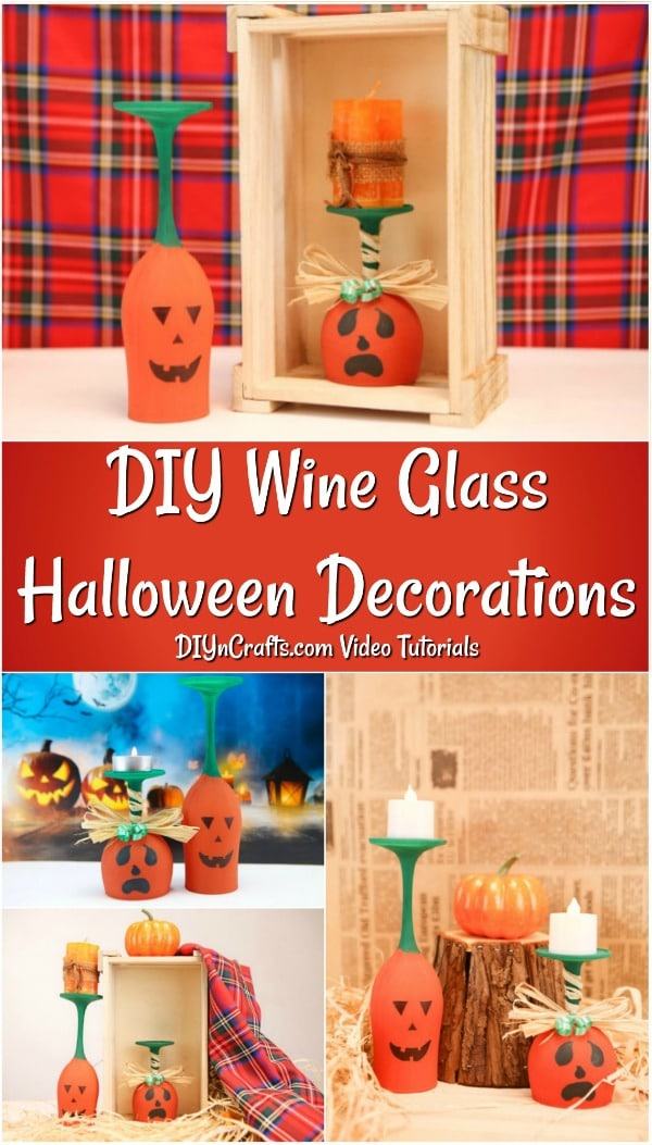 Learn how to make unique painted pumpkin art from a wine glass