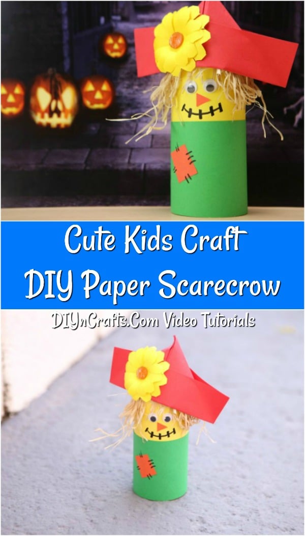 Learn how to make a paper scarecrow craft as a cute kids craft