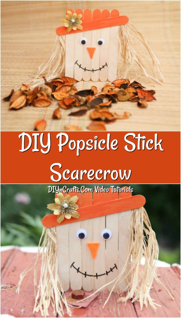 How to make a scarecrow out of popsicle sticks and glue