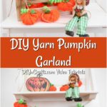 Learn how to make this DIY fall decor yarn pumpkin garland idea in just minutes to add cute decor to your home this season