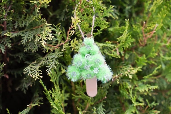 Adorable Christmas Pom Pom Tree Ornament