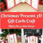 Collage image of displaying gift box 3D Christmas cards