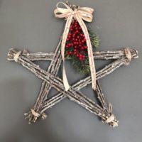 Christmas star, christmas wreath, christmas decoration, xmas wall hanging