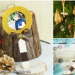 Small collage image of craft stick photo ornament