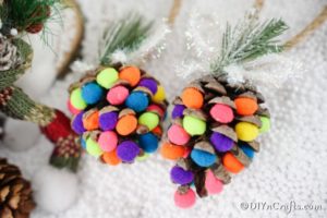 Colorful Christmas Pinecone Ornaments - DIY & Crafts