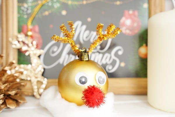 Shiny Rudolph the Red-Nosed Reindeer Christmas Ornament