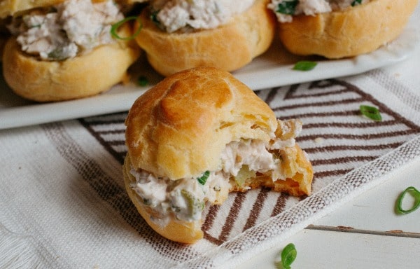 Delicious Chicken Salad in Homemade Puffs