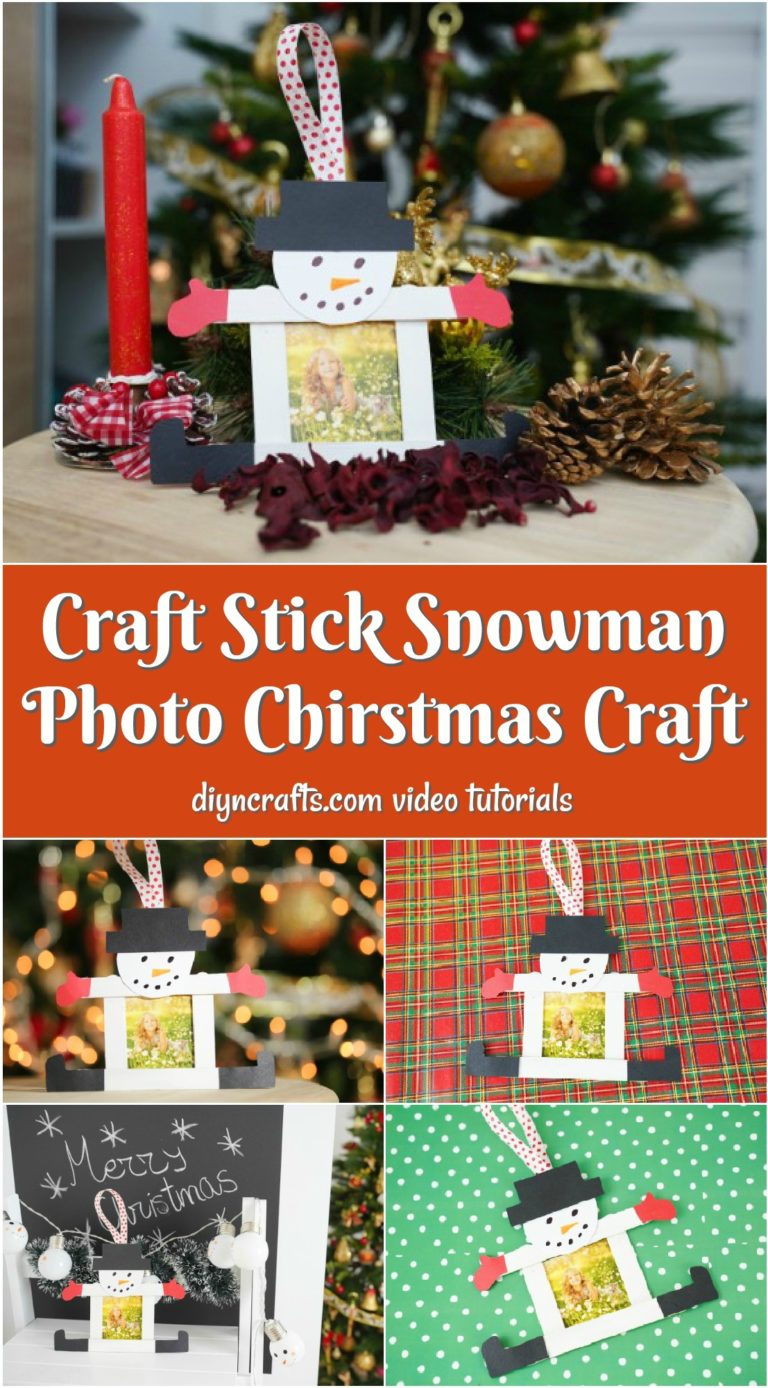 Adorable Snowman Craft Stick Photo Ornament - DIY & Crafts