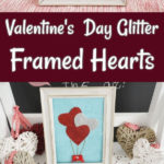 Valentine's Day framed hearts balloons displayed in collage format