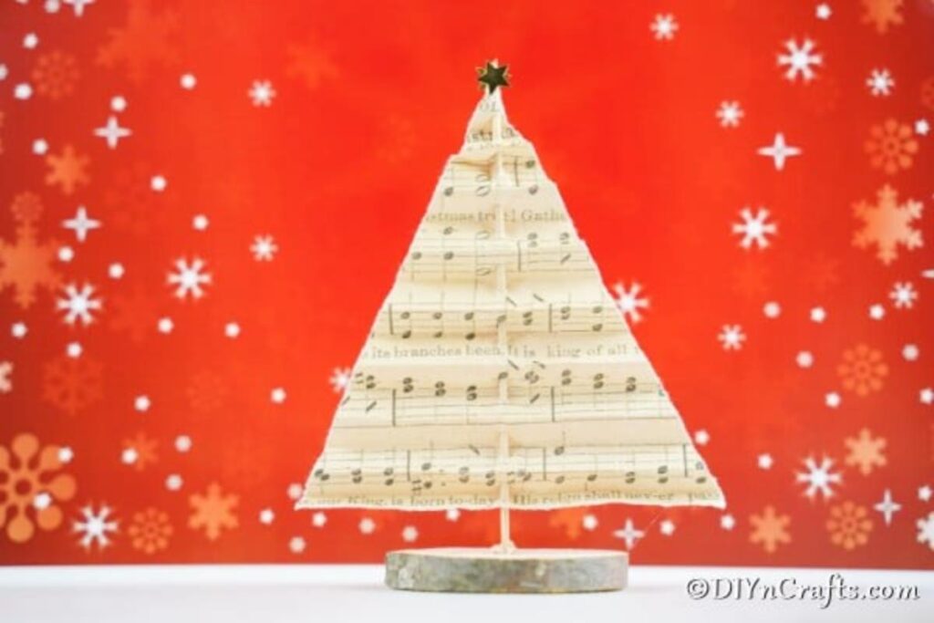 Artistic Music Sheet Mini Paper Christmas Tree - DIY & Crafts