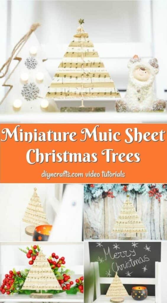 Artistic Music Sheet Mini Paper Christmas Tree - DIY & Crafts