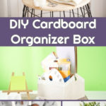 Cardboard box organizer collage
