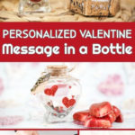 Message dans une bouteille collage de la Saint-Valentin