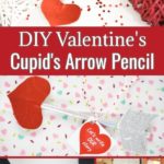 Collage of cupid's arrow pencil