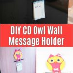 CD Owl Wall Message holder collage