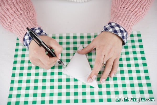 Folding paper to create a template