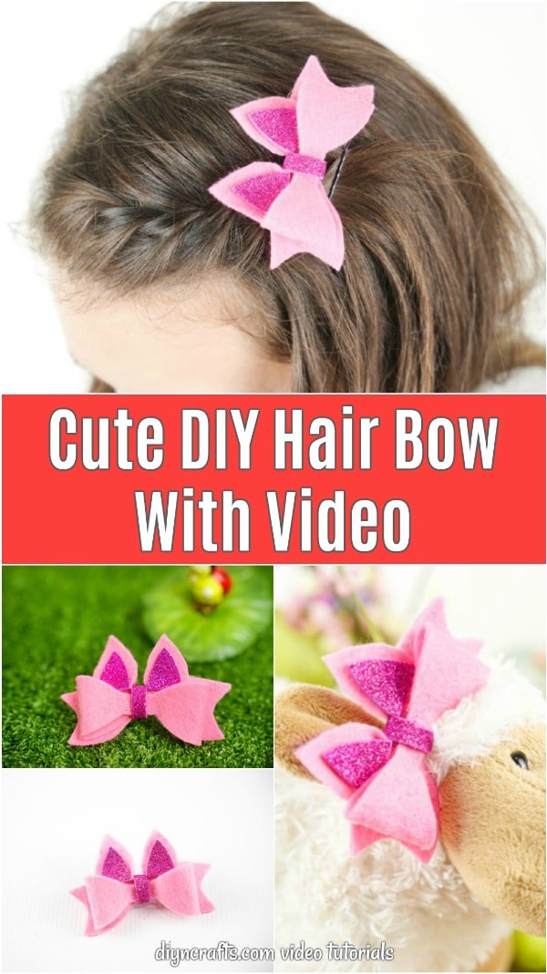 Hair bow tutorial collage