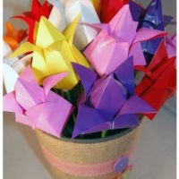 Origami Paper Tulips
