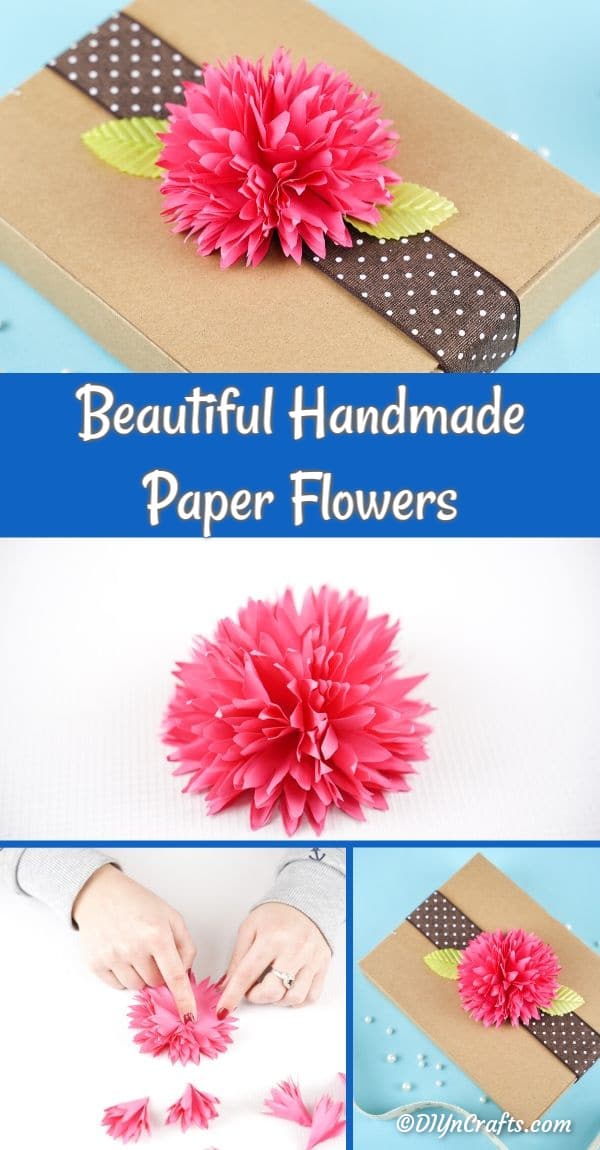 Paper flowers collage
