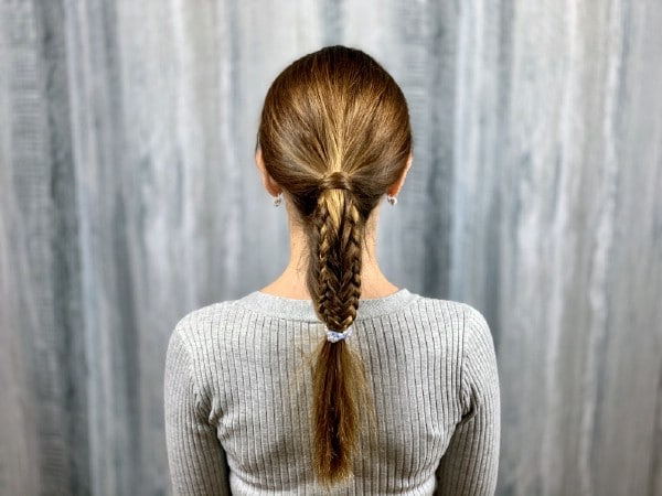 Fishtail ponytail from behind