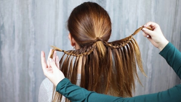 The fully braided ponytail