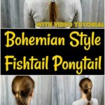 Bohemian fishtail ponytail collage