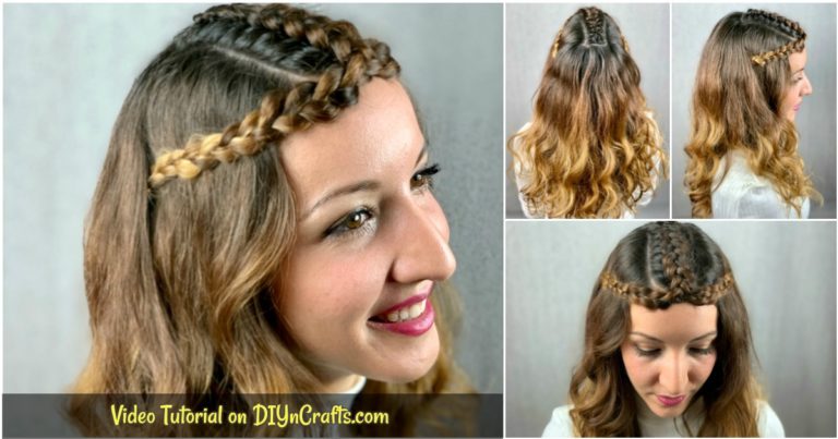 Princess style hairstyle collage