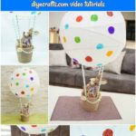 Hot air balloon bunny basket collage