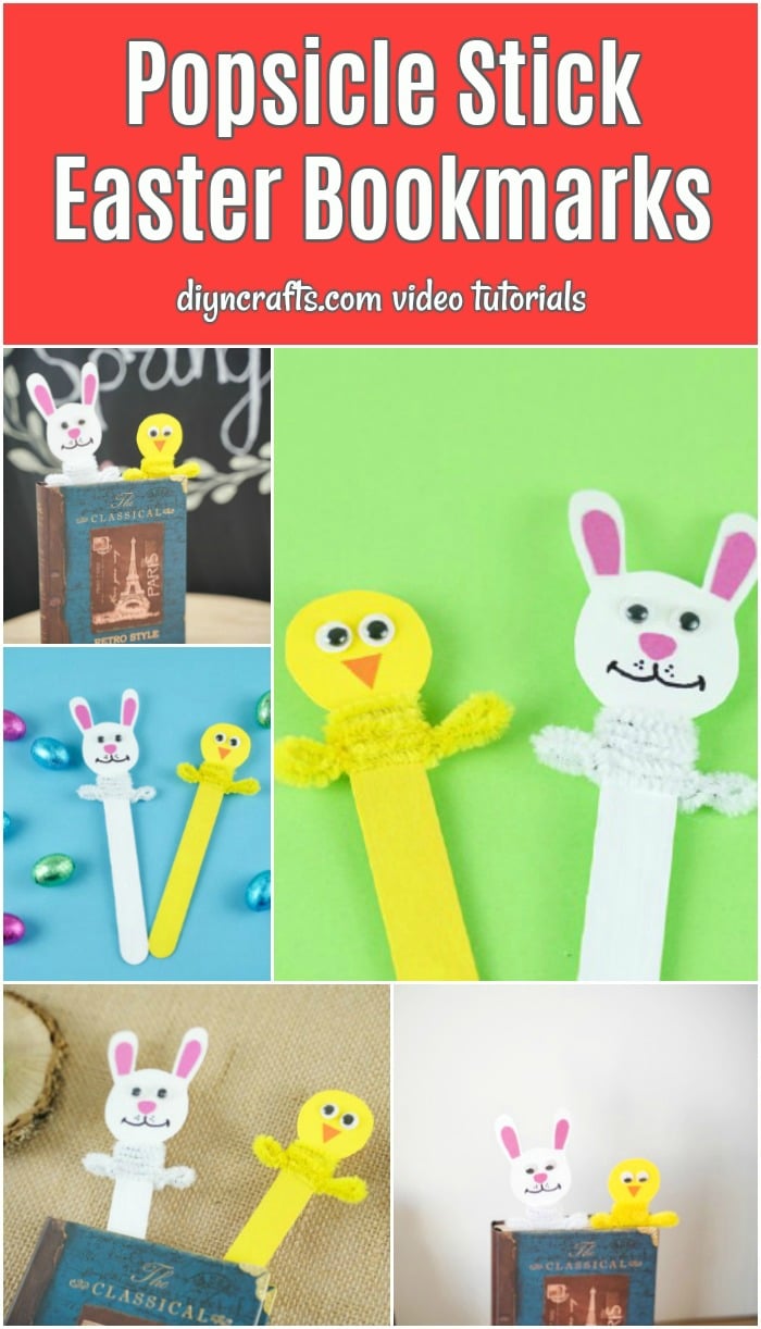 Popsicle Stick Easter decoration bookmarks