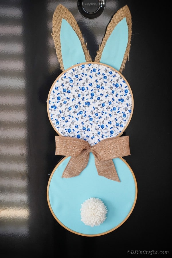 Easter bunny wall decor hanging in window