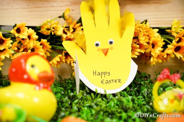 Cute Handprint Chick Easter Card Kids' Craft