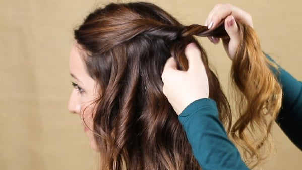 Securing hair with bobby pin