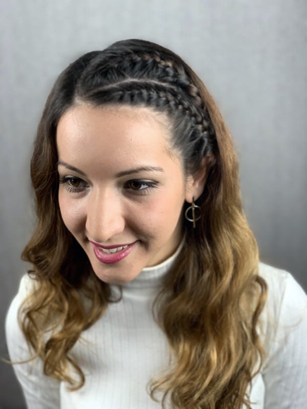 Side braid up front look