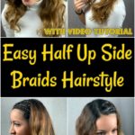Half up braid hairstyle
