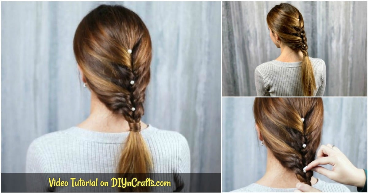Horsetail Loose Braids Ponytail with Accents Hairstyle Tutorial