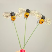 Honey Bees On Wires
