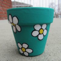 Mini Hand Painted Flower Pot